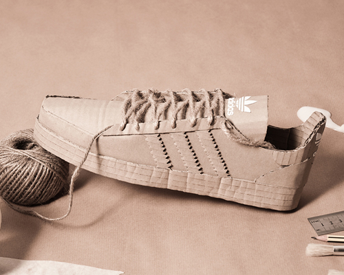 adidas originals handcrafted out of cardboard by chris anderson