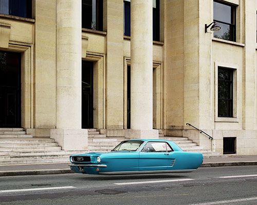 renaud marion floats classic cars above the ground