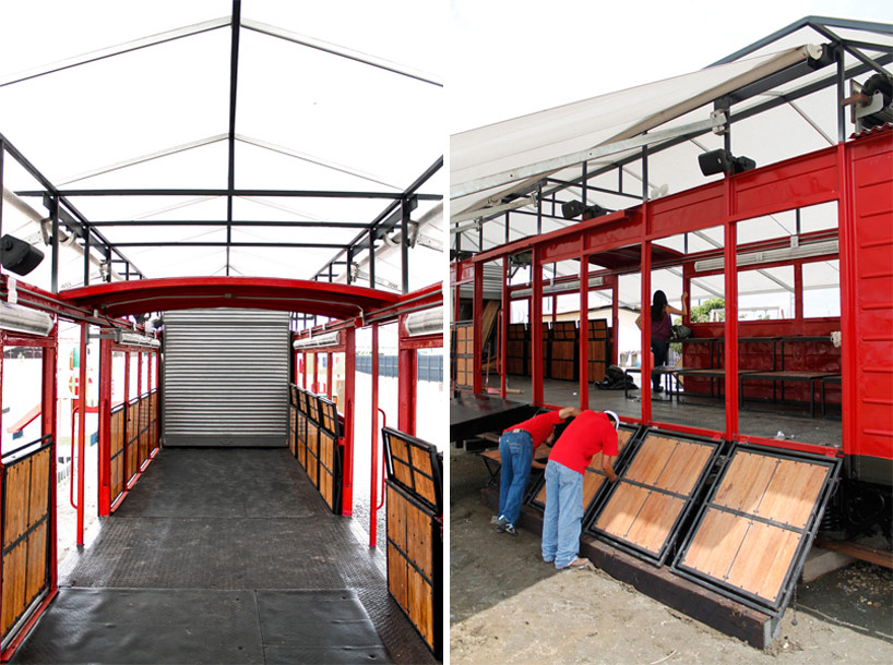 al borde transforms rail cart into cultural knowledge train
