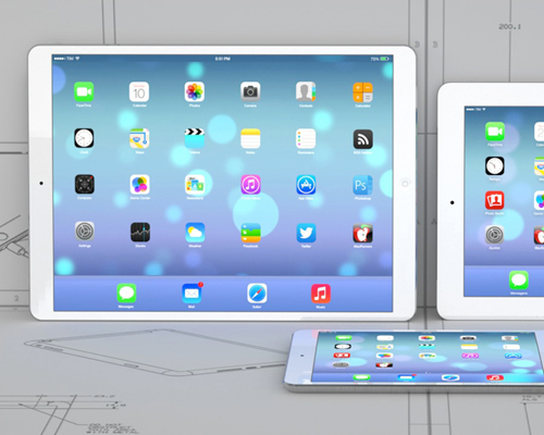 apple iPad pro with 12.9 inch retina screen in production