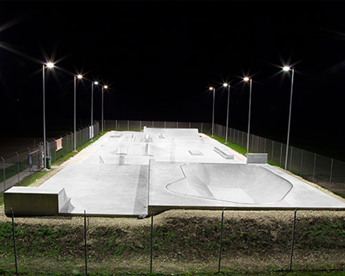 atelier peekaboo cement sculptural skatepark in switzerland
