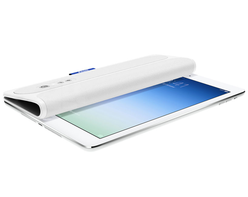 atoll integrates portable entertainment system into soundpad