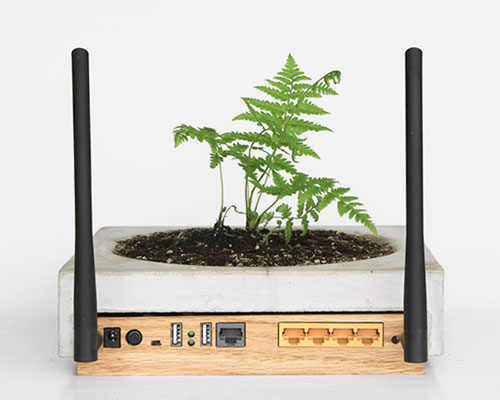 the cybernetic meadow collection combines plants + electronics