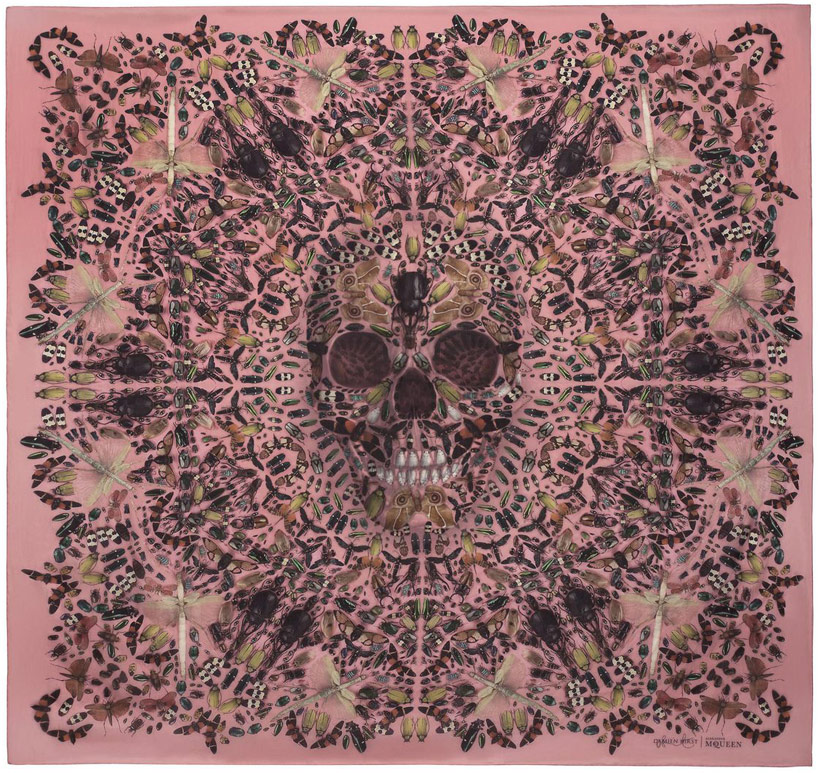 damien hirst + alexander mcqueen scarf collection