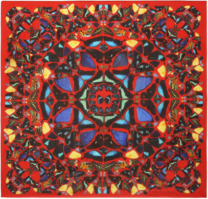 damien hirst + alexander mcqueen scarf collection