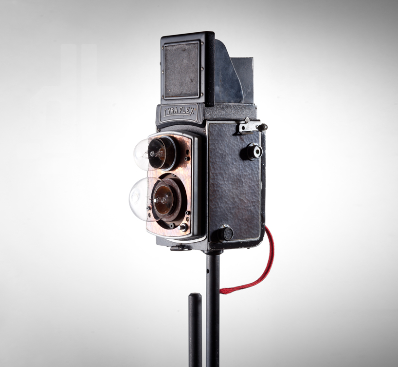 ystudio repurposes discarded cameras into functional lamps