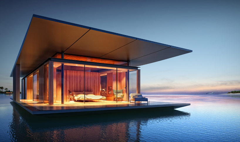 dymitr malcew floats mobile house for calming water retreat