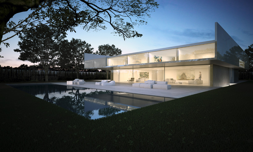 fran silvestre constructs reflective aluminum house in spain