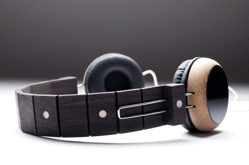 repurposed electric guitar pieces become ear-o headphone set