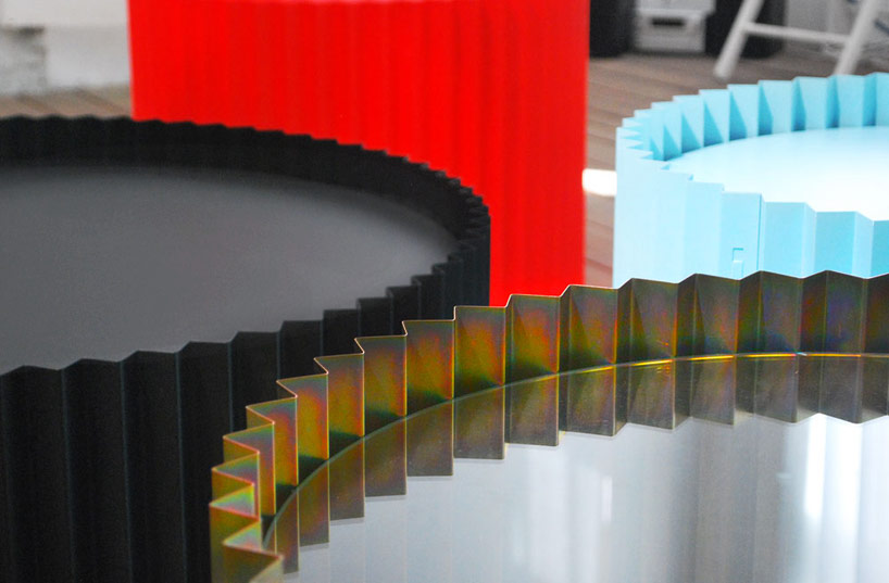 flatpack ondulé coffee tables by jan plechac + henry wielgus
