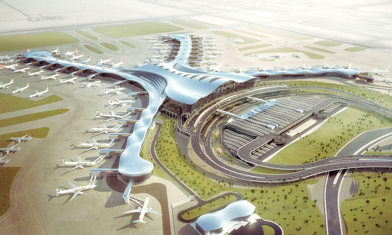 kohn pedersen fox masterplans abu dhabi airport complex