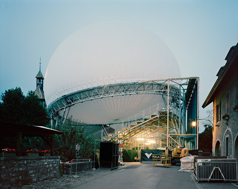 luna by alice studio hovers over an outdoor theater