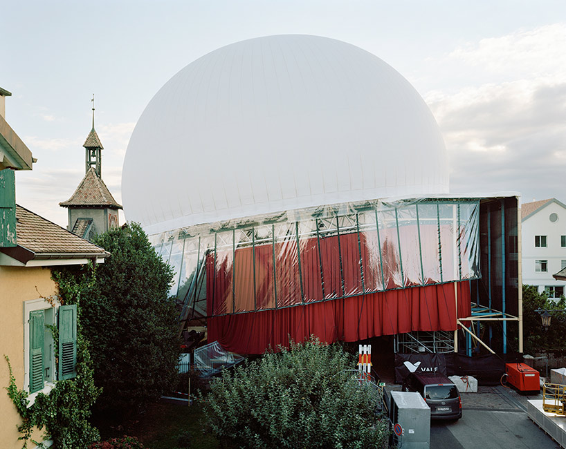 luna by alice studio hovers over an outdoor theater