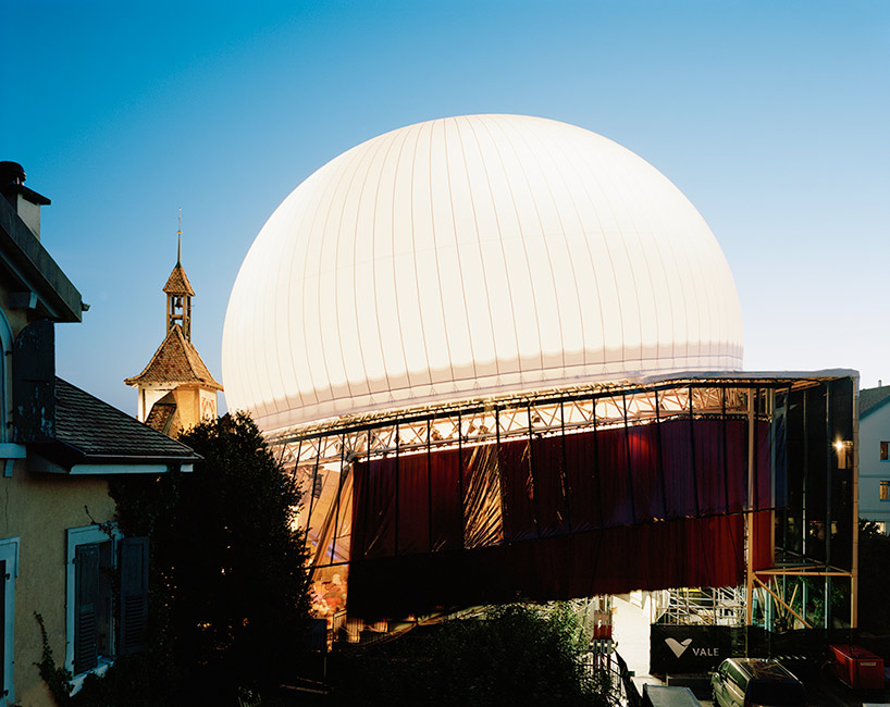 luna by alice studio hovers over an outdoor theater