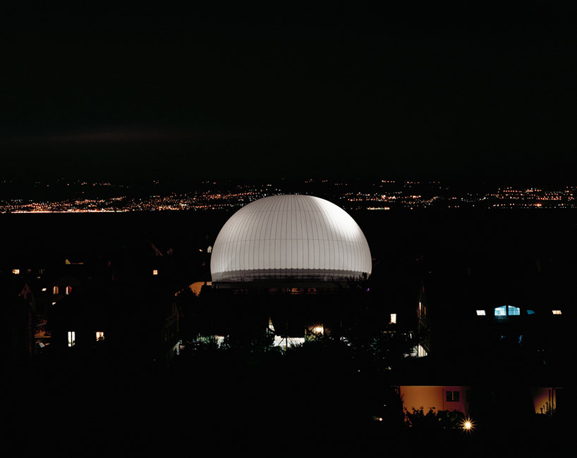 luna by alice studio hovers over an outdoor theater