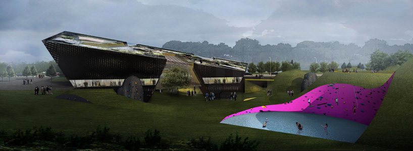 MARS architects proposes walltopia climbing hall in bulgaria
