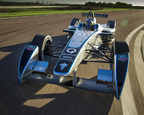 formula E's spark-renault electric race car debuts on track