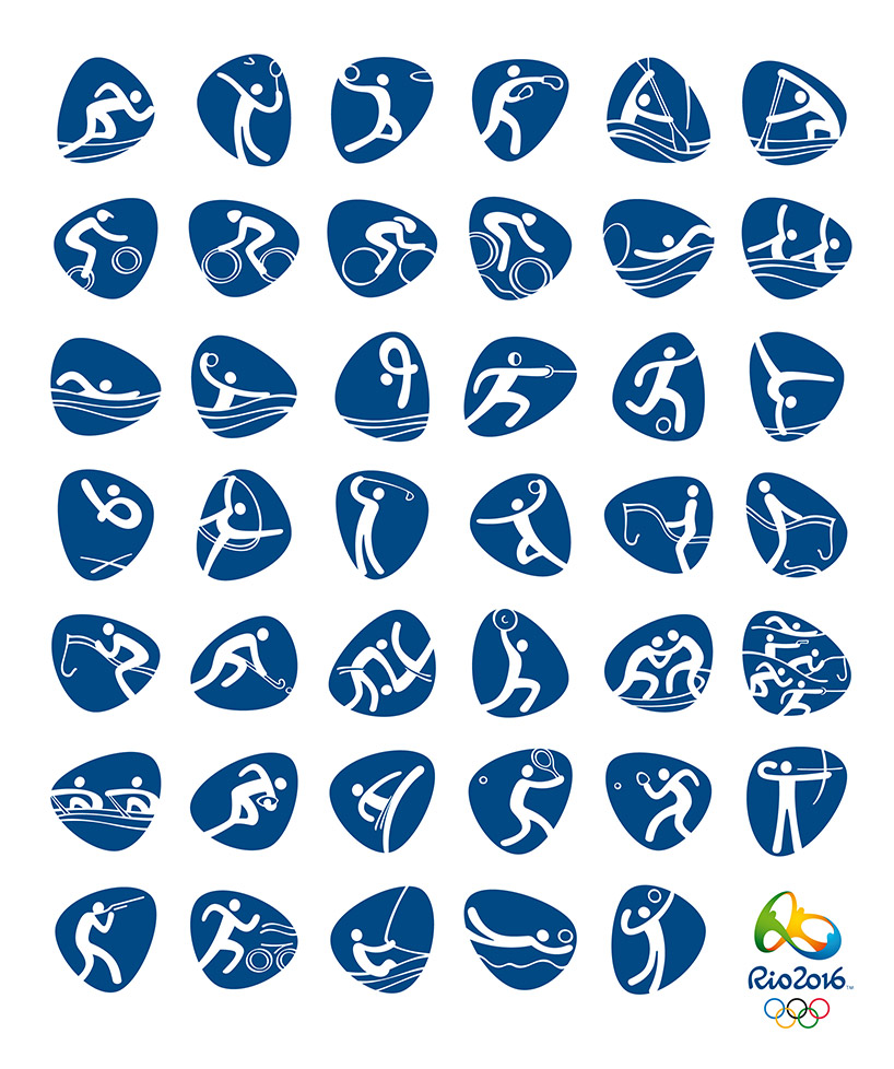 Rio 16 Olympics Pictograms