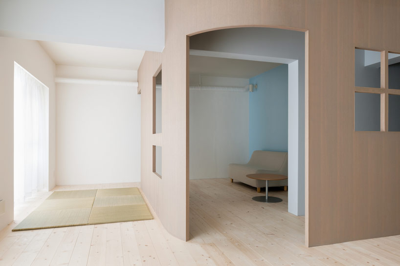 sinato reorganizes tama N apartment with interior facade