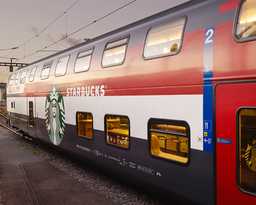 SBB railways debuts starbucks' first on-board concept store