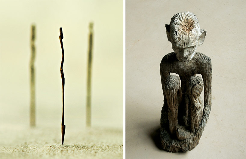 toni kanwa hand carves 1000 needle-sized wooden sculptures 