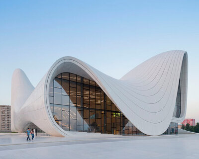 new images of heydar aliyev center by zaha hadid