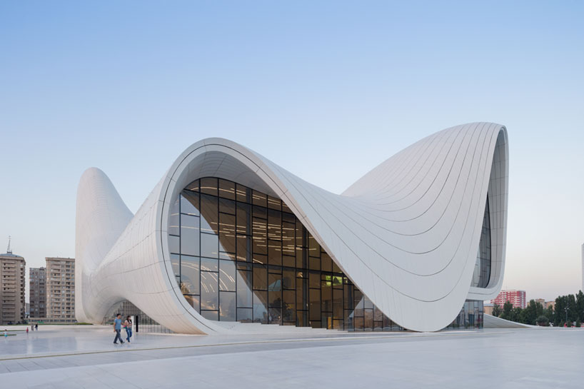 new images of heydar aliyev center by zaha hadid