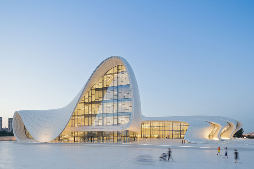 new images of heydar aliyev center by zaha hadid