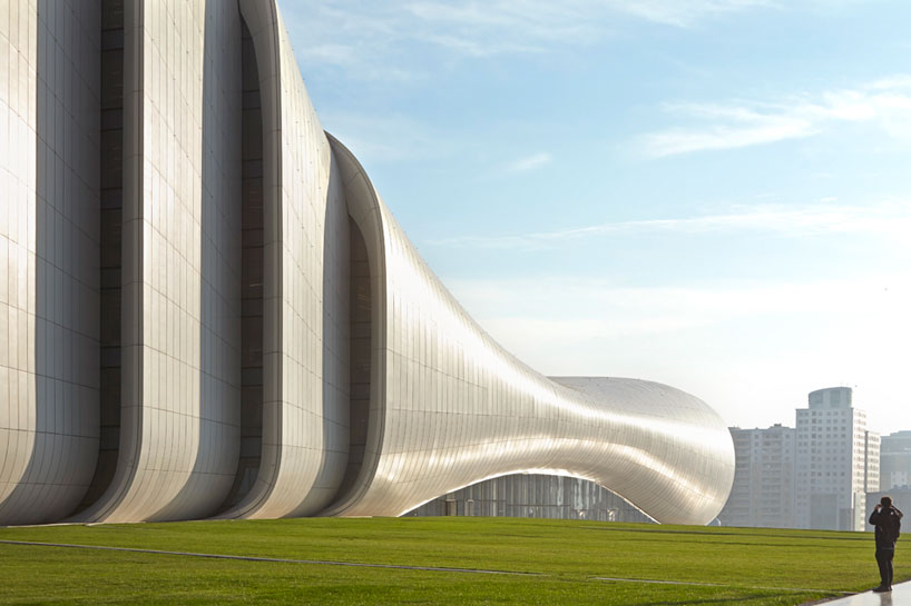 new images of heydar aliyev center by zaha hadid