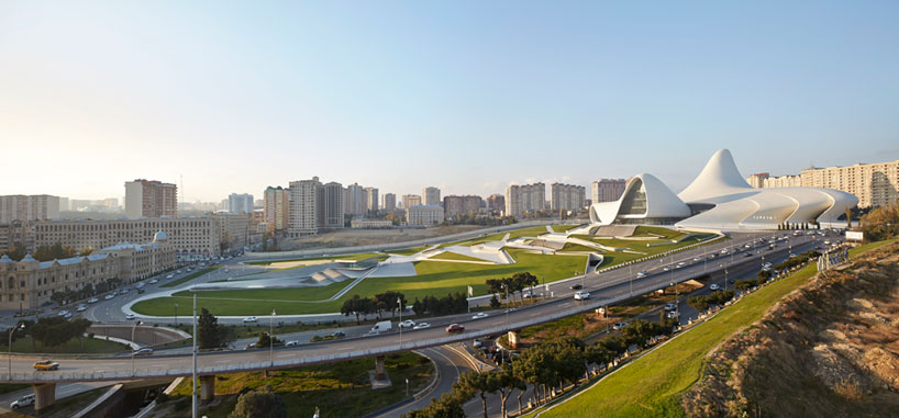 new images of heydar aliyev center by zaha hadid