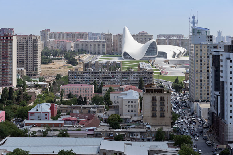 new images of heydar aliyev center by zaha hadid