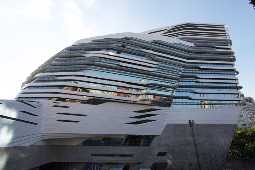 jockey club innovation tower by zaha hadid at hong kong polyU