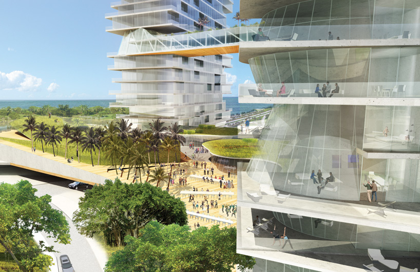coconut grove miami proposals by DS+R, jean nouvel and christian de portzamparc