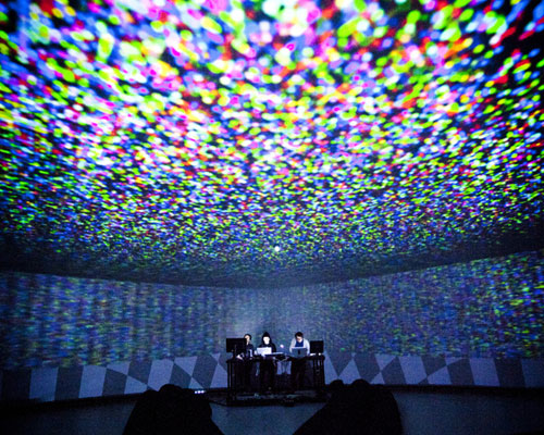 dromos audiovisual installation optically alters time and space