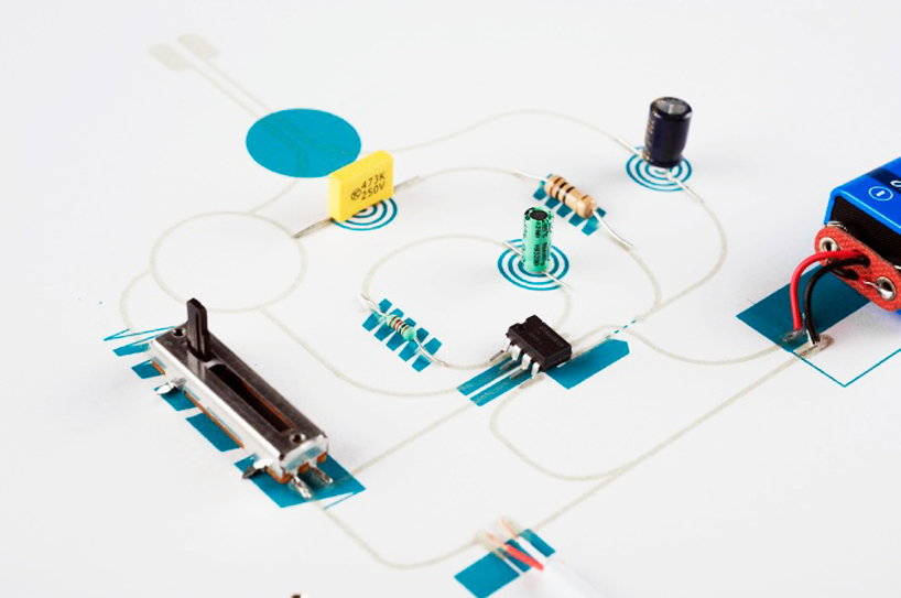 conductive electronic paper speakers by coralie gourguechon