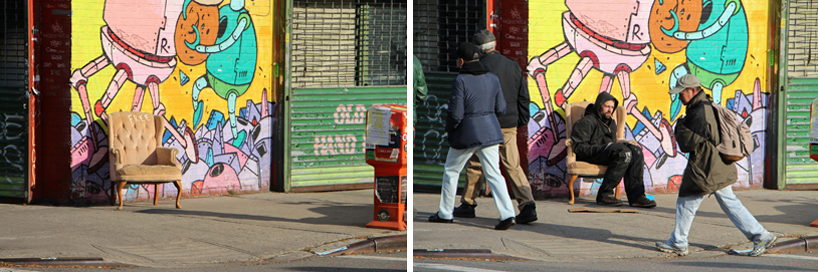 gregoire abrial releases bright friday furniture onto NY streets