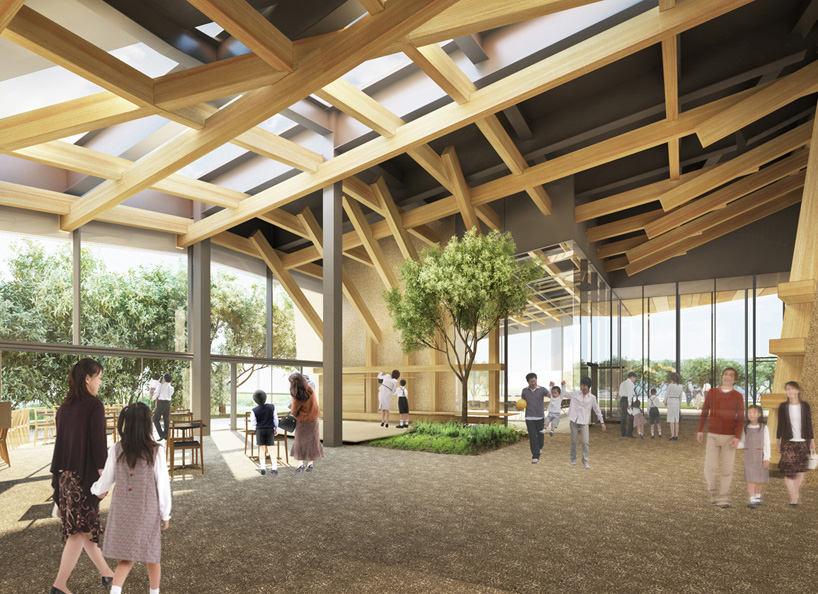 kengo kuma connects iiyama plaza cultural complex in japan