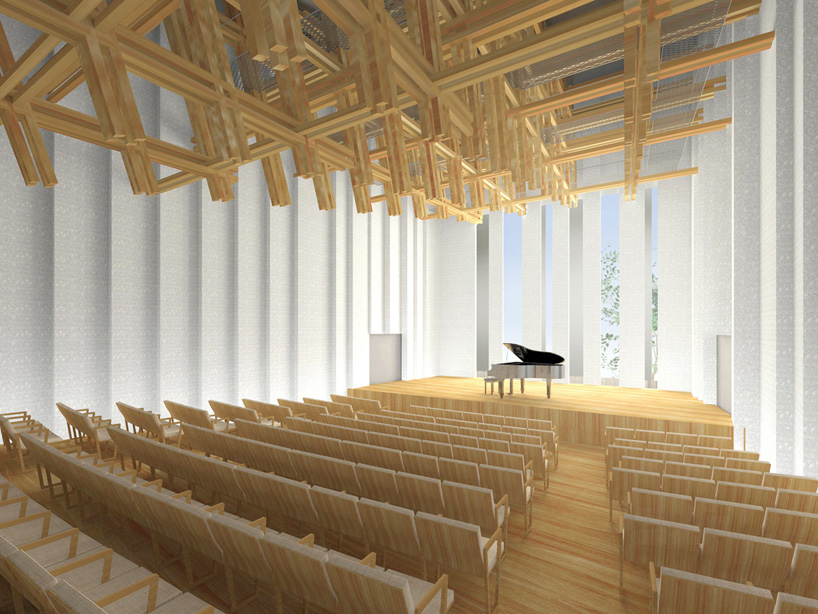 kengo kuma connects iiyama plaza cultural complex in japan