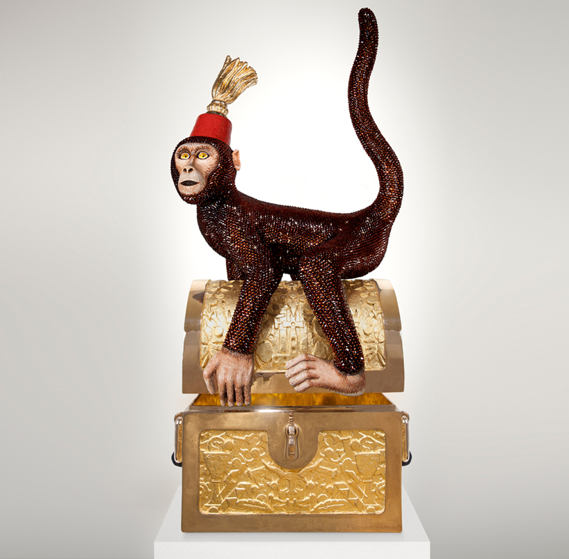 crystal covered monkey business by studio job at design miami