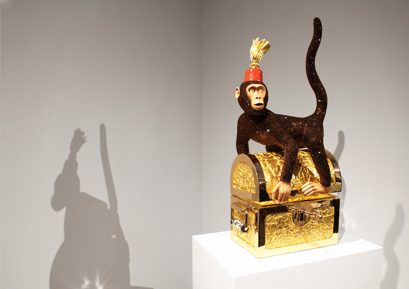 crystal covered monkey business by studio job at design miami