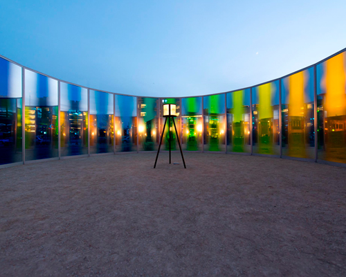 olafur eliasson raises colorful pavilion at des moines art center