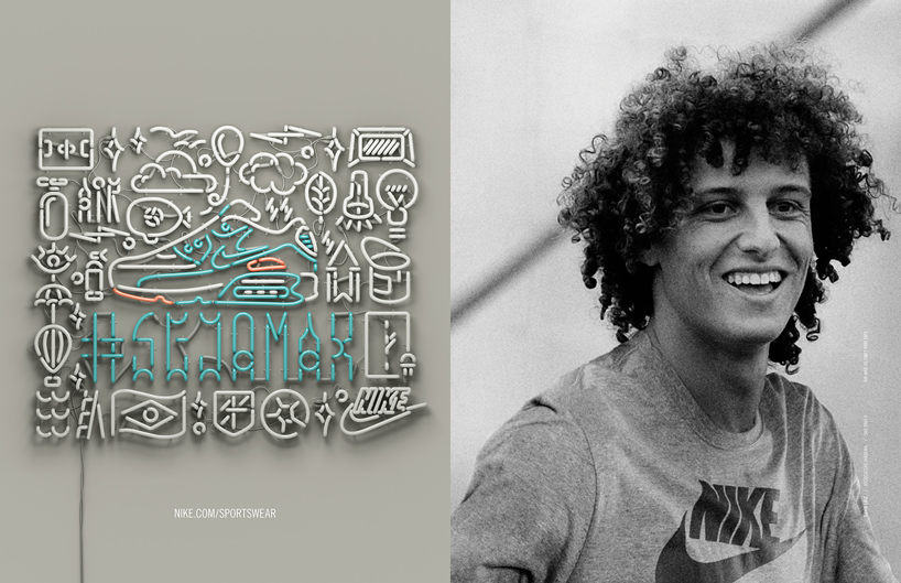  rizon parein's neon light installation for NIKE sejamax campaign