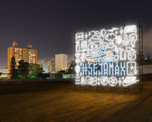  rizon parein's neon light installation for NIKE sejamax campaign