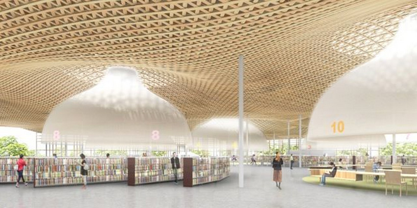 toyo ito imagines roof funnels for minna-no-mori gifu media cosmos