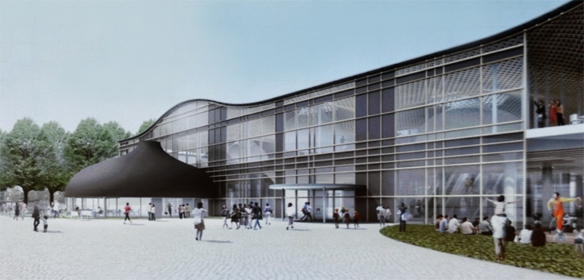 toyo ito mina no mori gifu media cosmos designboom toyo ito imagines roof funnels for minna-no-mori gifu media cosmos