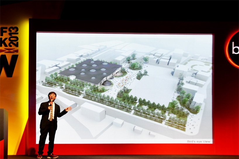 toyo ito mina no mori gifu media cosmos designboom toyo ito imagines roof funnels for minna-no-mori gifu media cosmos