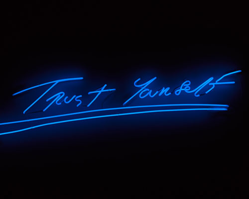 tracey emin lights up MOCA miami for angel without you