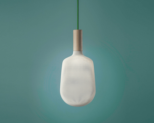 3D printed polyamide lighting pendants and table lamps by alessandro zambelli for .exnovo