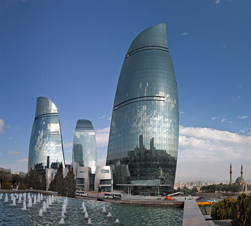 HOK baku flame towers designboom