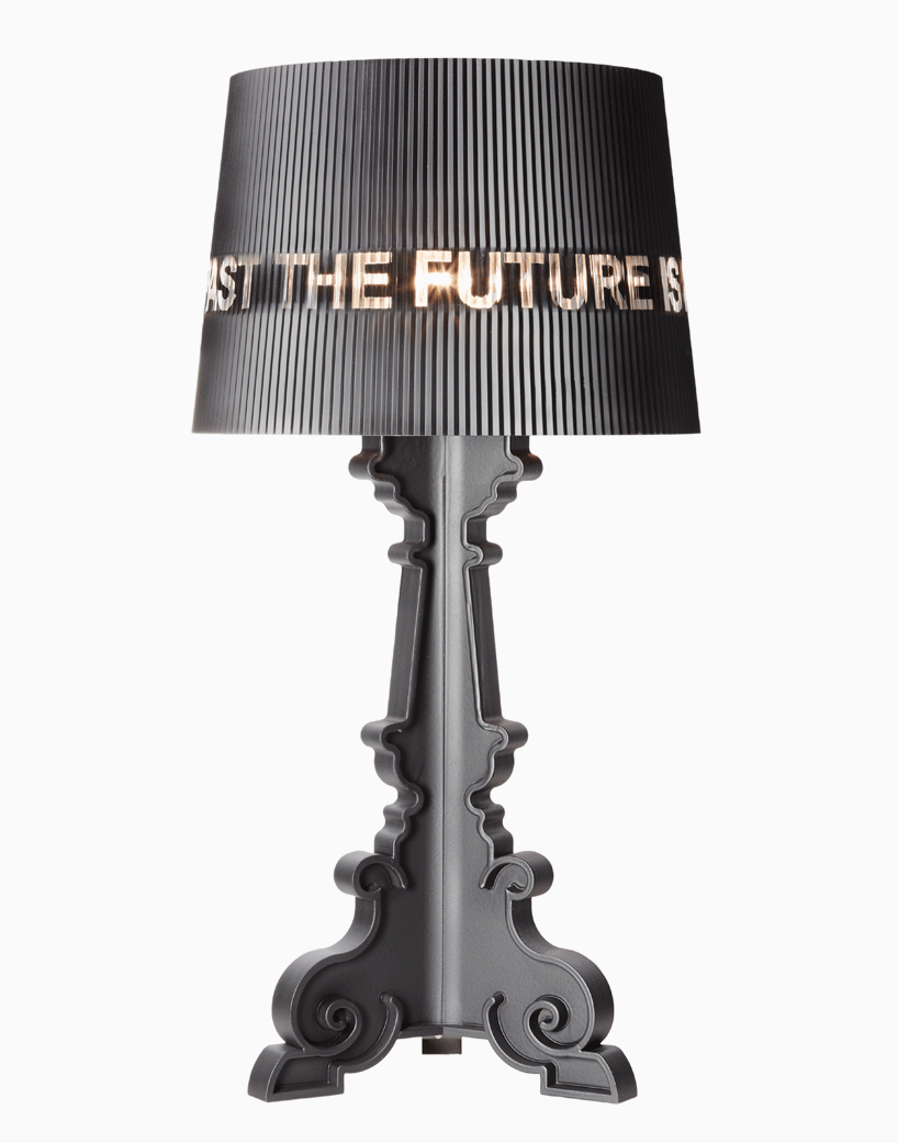 kartell goes bourgie in paris to celebrate 10 years of ferruccio laviani's table lamp